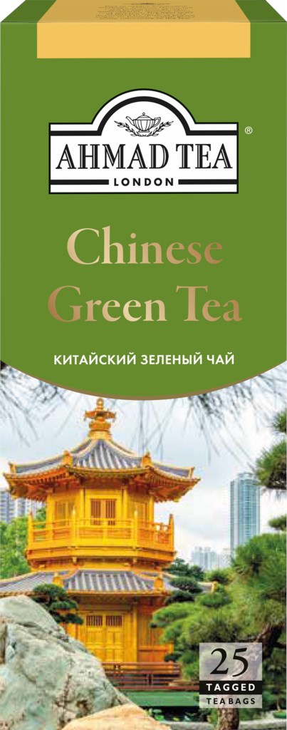 

Чай зеленый Ahmad Tea Китайский в пакетиках 1.8 г 25 шт.
