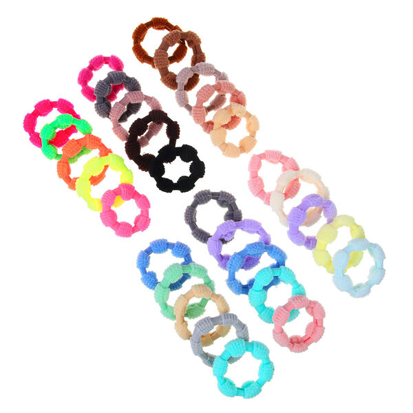 Юниlook резинки для волос, 5шт, полиэстер, 5,5см, 6 цветов, acs-13