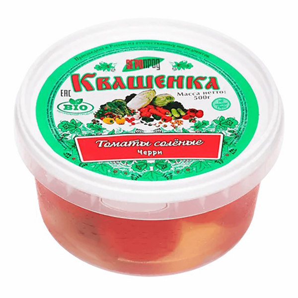 Томаты КВАШЕНКА Черри соленые красные, 500г