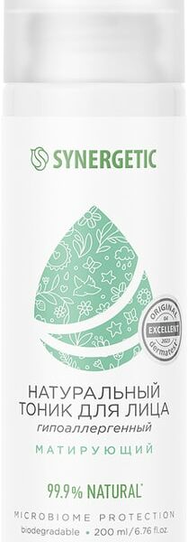 Тоник для лица Synergetic матирующий 200мл