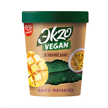 Мороженое Экzо Vegan манго и маракуйя ведро 270г