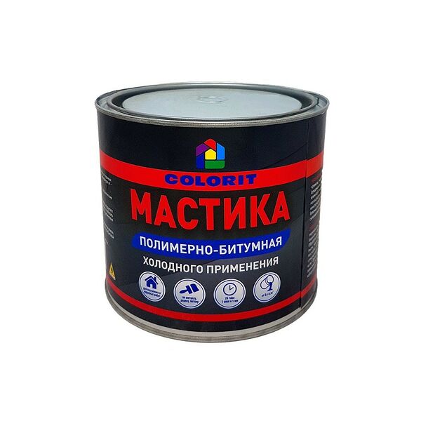 Мастика полимерно-битумная Colorit, 1.8 кг