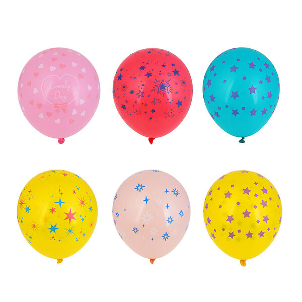 Набор воздушных шаров Капитан Весельчак с рисунком 6 шт