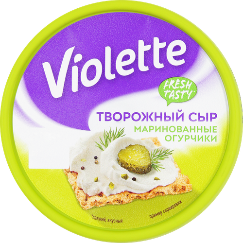 

Сыр творожный Violette Маринованные огурчики 70% 140 г