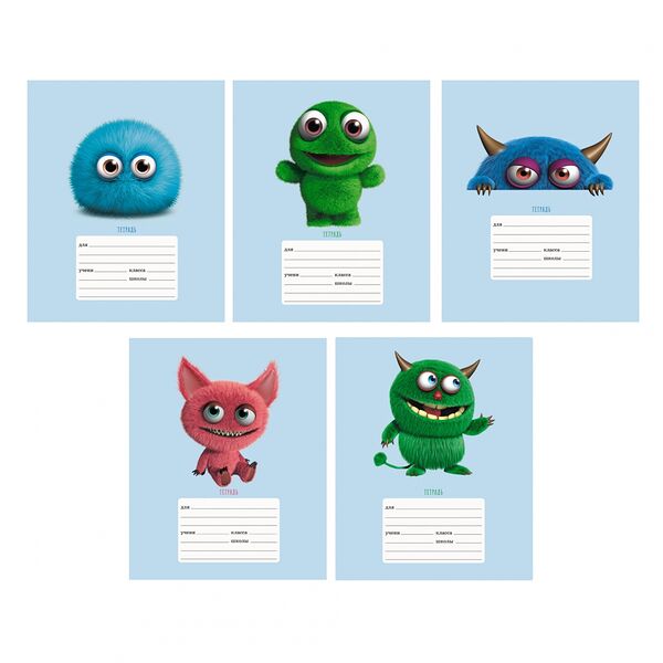 Тетрадь в клетку 24 л ТМ Listoff (Листофф) в ассортименте