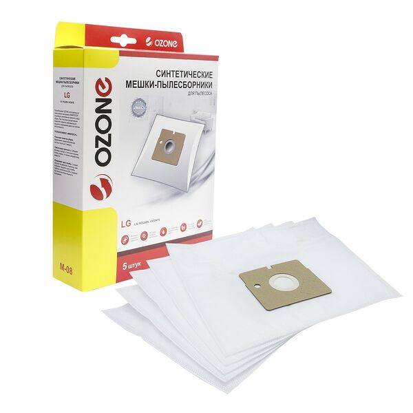 Мешки-пылесборники Ozone, 5 шт М-08