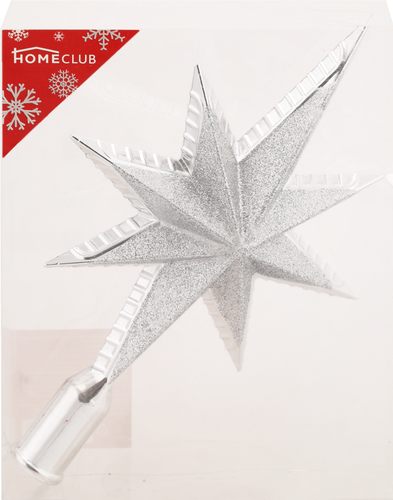 

Верхушка для елки HOMECLUB Звезда 23,5см, с глиттером Арт. HV2501-198/10S2
