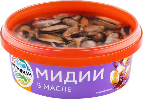 

Мидии Меридиан в масле 270 г
