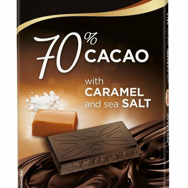 Шоколад горький Valor соленая карамель 70%
