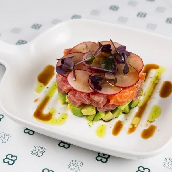 Тартар с лососем и тунцом