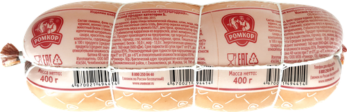 

Колбаса Ромкор Бутербродная вареная 400 г