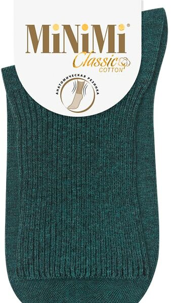 Носки женские MiNiMi Cotone 1203 меланж Verde Foresta темно-зеленый Размер 39-41