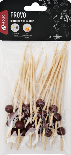 

Шпажки для канапе Apollo Provo 14.5x10x0.5 см, дерево, бамбук 25 шт.