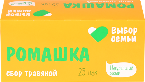 

Напиток чайный ВЫБОР СЕМЬИ Сбор травяной Ромашка, 25пак