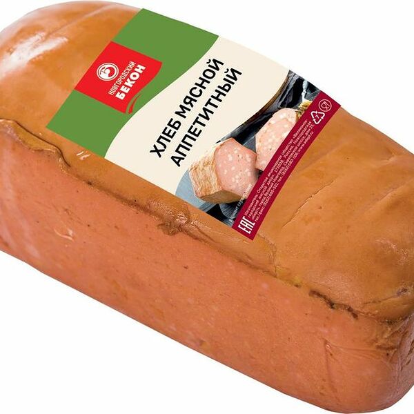 Хлеб мясной Новгородский бекон Аппетитный вареный 400г