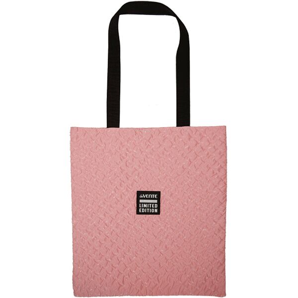 Сумка-шоппер deVENTE Glam, 34x36 см, стеганная перламутровая, пудрово-розовая