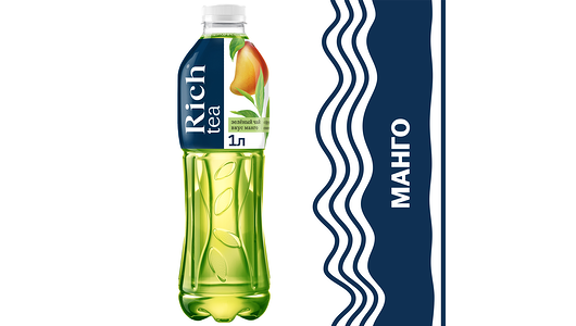 Чай зеленый Rich tea со вкусом манго 1 л