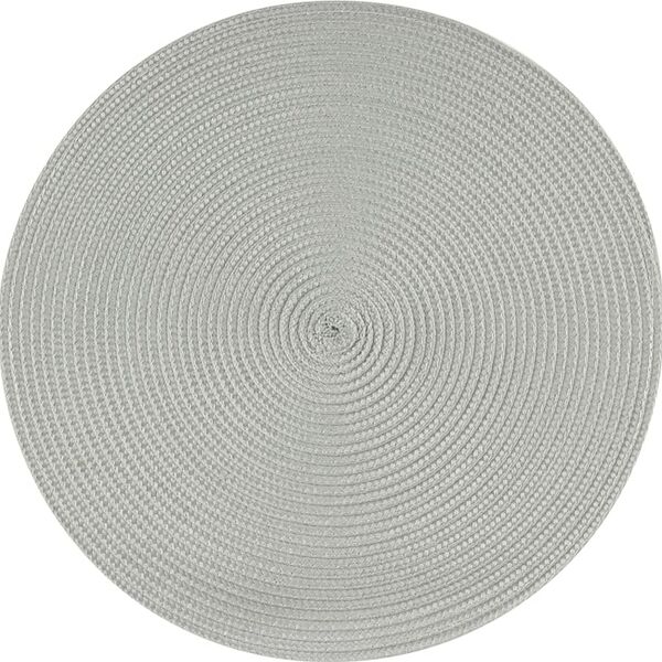 Салфетка сервировочная Рыжий кот плетеная серая 38см