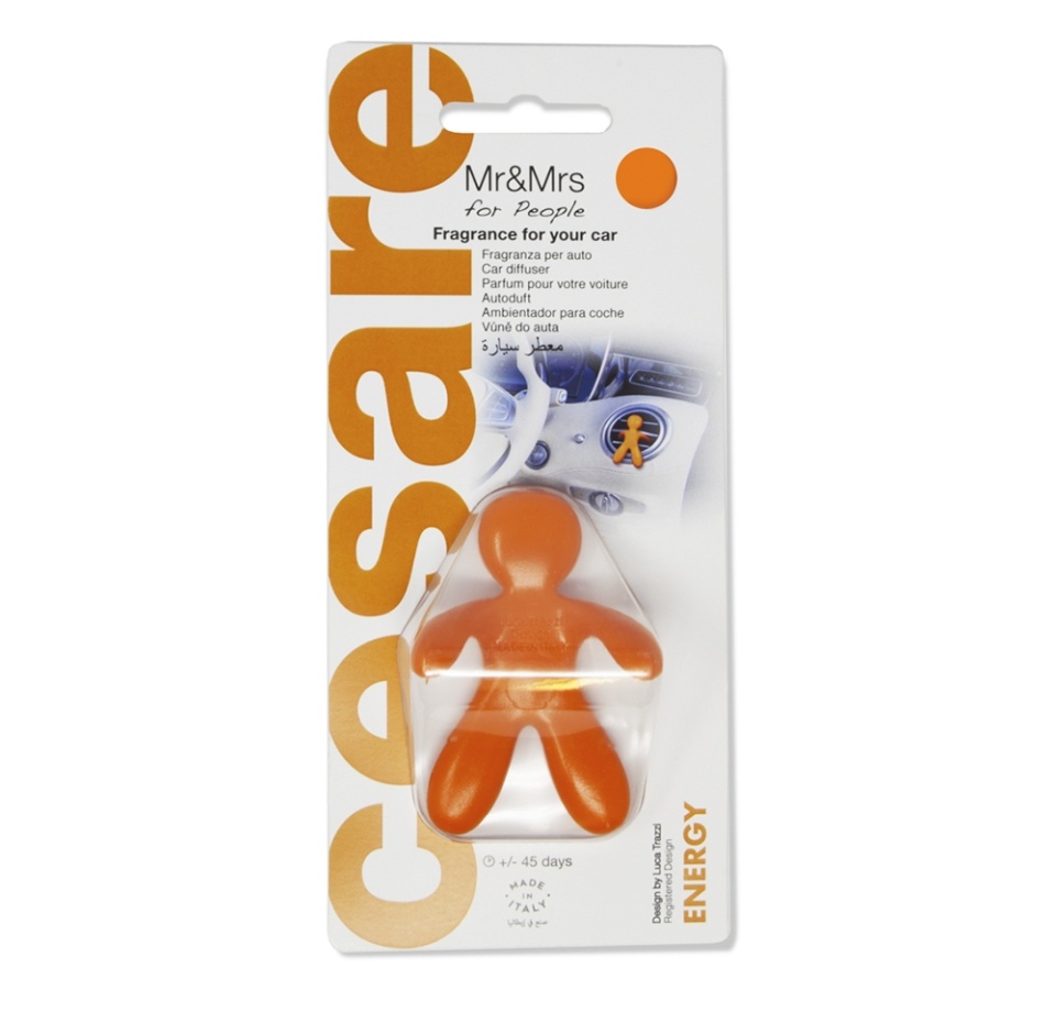 

Ароматизатор для автомобиля Mr&Mrs Fragrance Cesare energy оранжевый, Италия