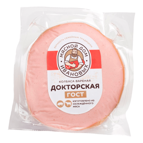 Колбаса вареная Мясной дом Ивановых Докторская ГОСТ