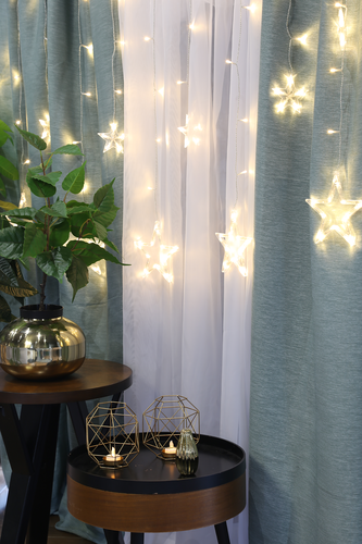 

Электрогирлянда-занавес HOMECLUB PREMIUM Звезды 2x1м, теплый белый, IP20