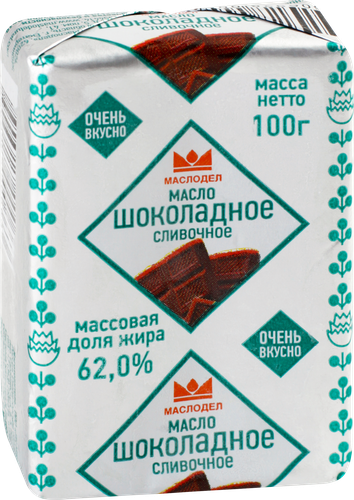 

Масло сливочное Маслодел шоколадное 62% 100 г