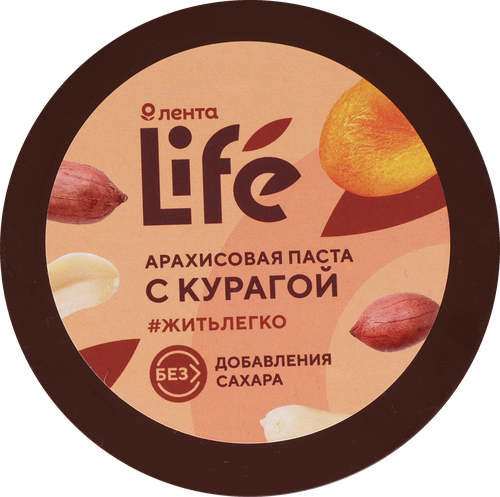

Паста арахисовая ЛЕНТА LIFE с курагой, 250г