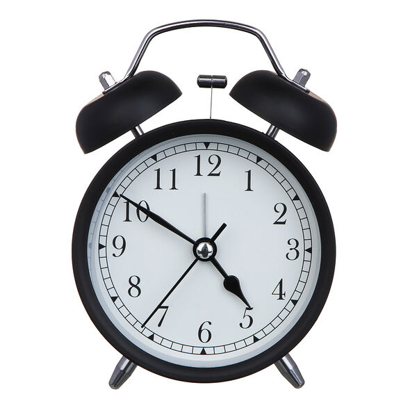 Ladecor chrono будильник c подсветкой, 1xаа, 10x5,7x13,8 см, металл, черный