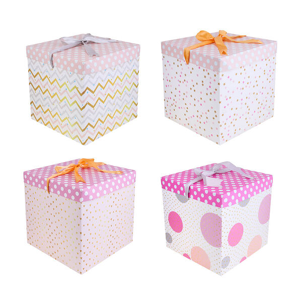 Коробка подарочная 25x25x25 см в ассортименте