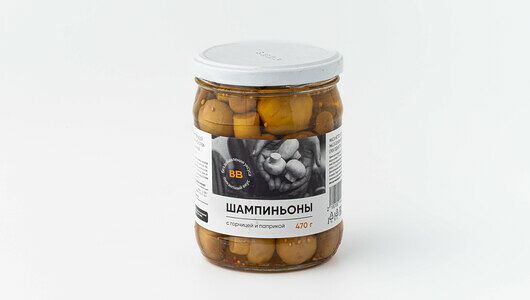 Грибы шампиньоны с горчицей и паприкой