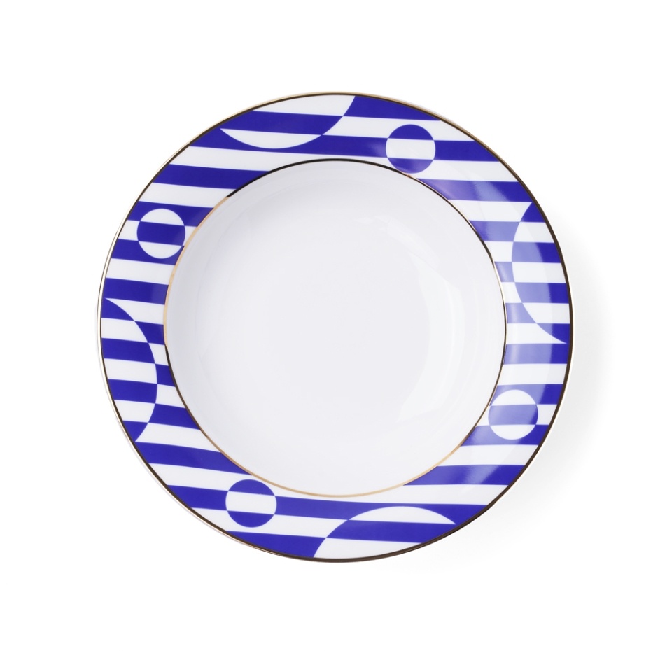 

Тарелка глубокая Императорский фарфоровый завод синий 235 мм