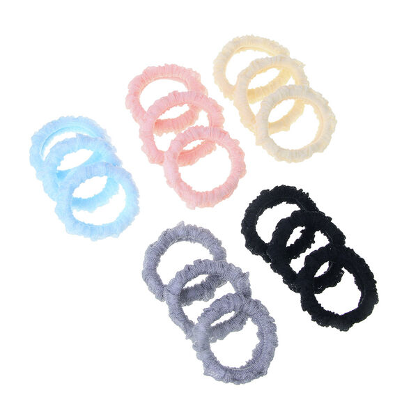 Юниlook резинки для волос, 3шт, 5,5см, 5 цветов, полиэстер, acs-11