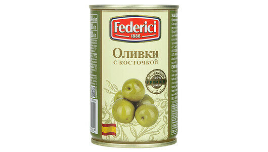 Оливки Federici с косточкой, 300 г