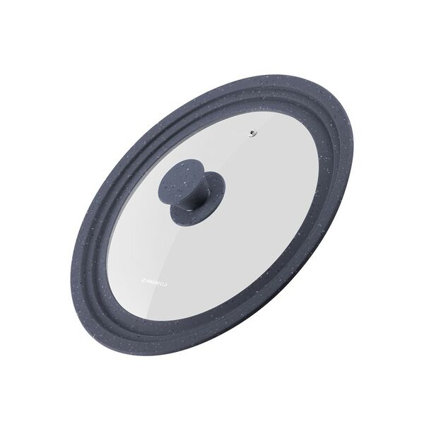 Крышка универсальная Maunfeld optimum MGL2468SMDG с силиконовым ободком и ручкой 24/26/28см