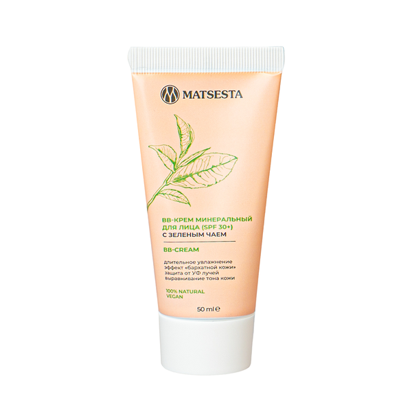 ВВ-крем для лица минеральный MATSESTA BB Cream SPF 30 с Зеленым Чаем