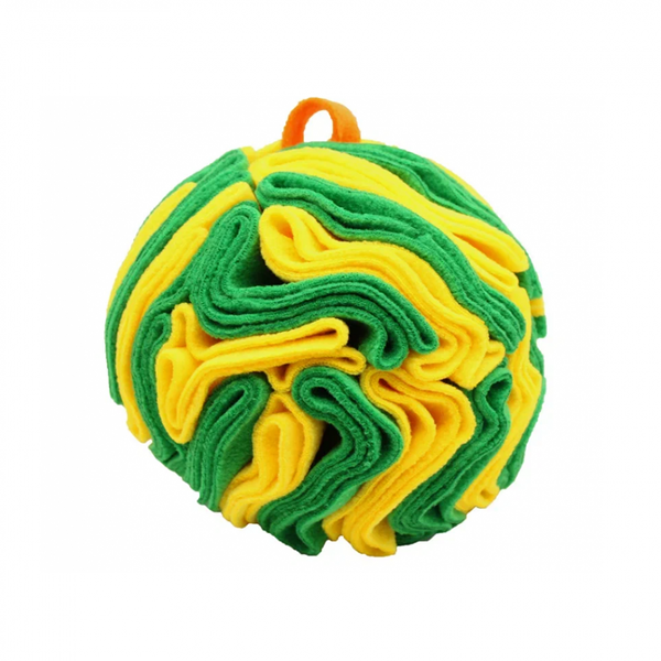 Игрушка для кошек GoSi Нюхательный Мячик с мятой, Желто-зеленый 5,5см