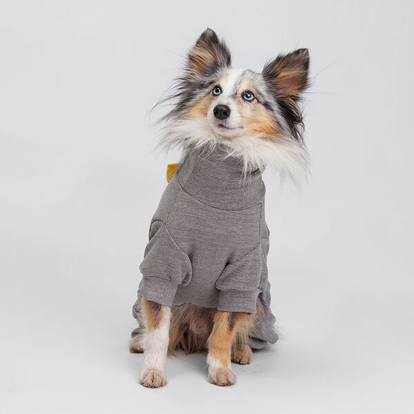 Костюм флисовый для собак и кошек, XL, серый