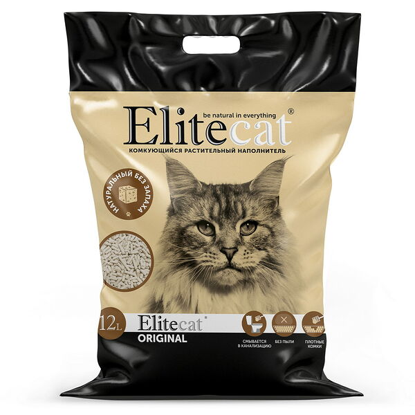 ELITECAT Наполнитель комкующийся, растительный 