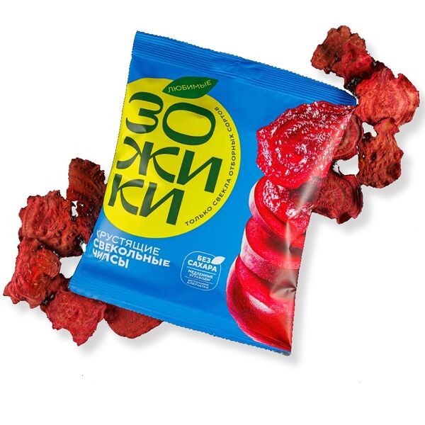 Чипсы свекольные Любимые Зожики хрустящие 25 г