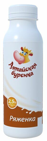 Ряженка Алтайская Буренка 2.5%, 300 мл