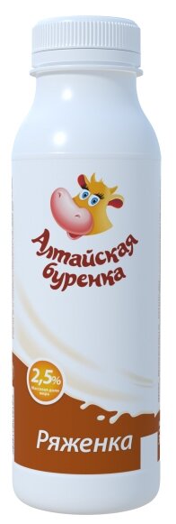 

Ряженка Алтайская Буренка 2.5%, 300 мл