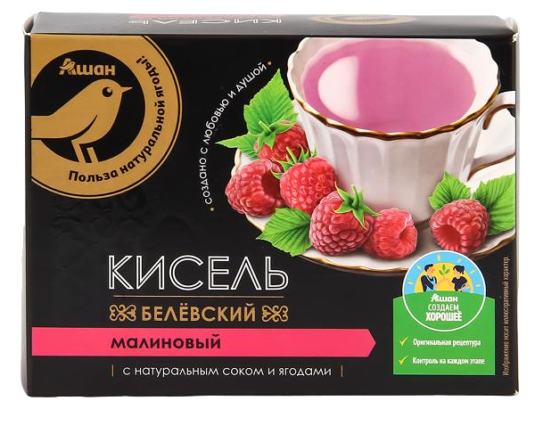 Кисель АШАН Золотая птица белевский малиновый, 150 г