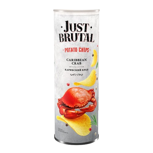 Чипсы картоф Just Brutal со вкусом карибского краба 100г