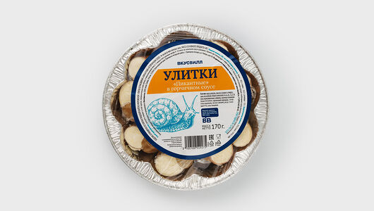 Улитки Пикантные в горчичном соусе зам., 170 г Продукт замороженный