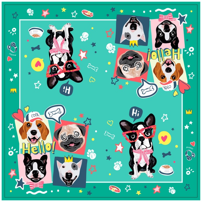 

Салфетки ND Play Собачки на зеленом трехслойные 33 x 33 см 20 шт.