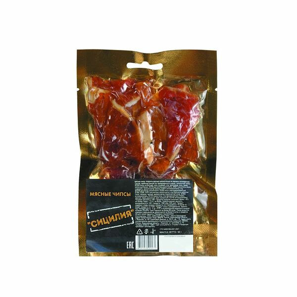 Чипсы Сицилия мясные из свинины сырокопченые категории А