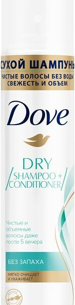 Сухой шампунь для волос Dove Dry Shampoo + Conditioner для объема не оставляет белых следов 250мл