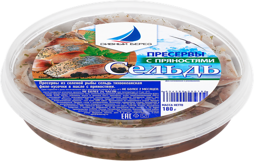 

Сельдь в масле Дивный берег филе-кусочки с пряностями 180 г