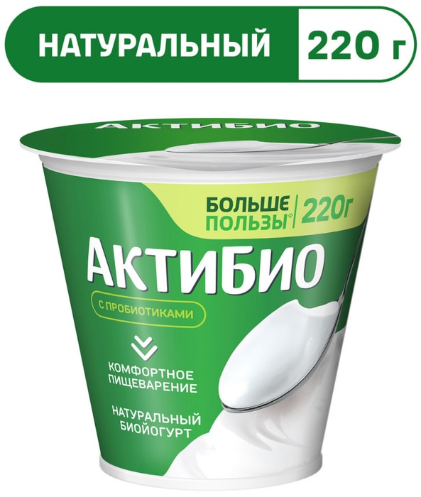 

Биойогурт АктиБио натуральный 3.5% 220 г