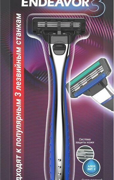 Станок Endeavor Genesis бритвенный со сменной кассетой с тремя лезвиями SL-7006, 1 шт